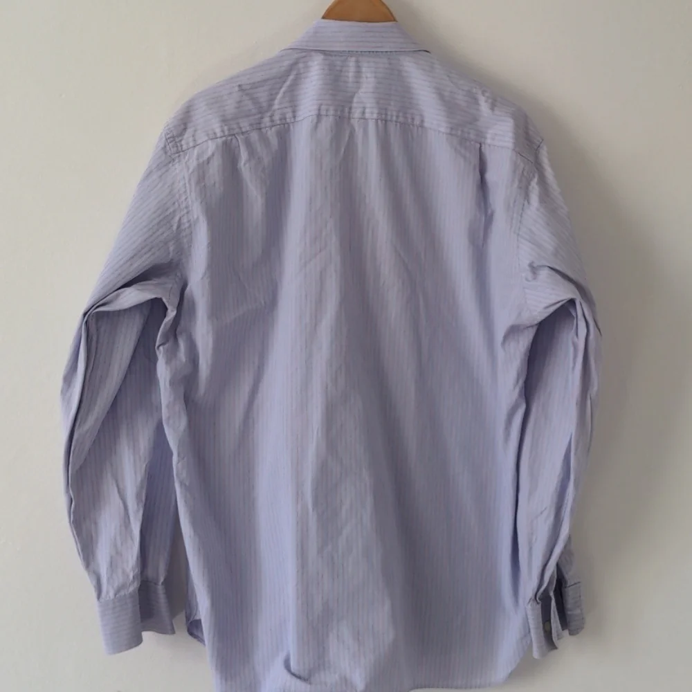 J Crew Button Down Striped Cotton Shirt Large 16/16.5 Pink Blue